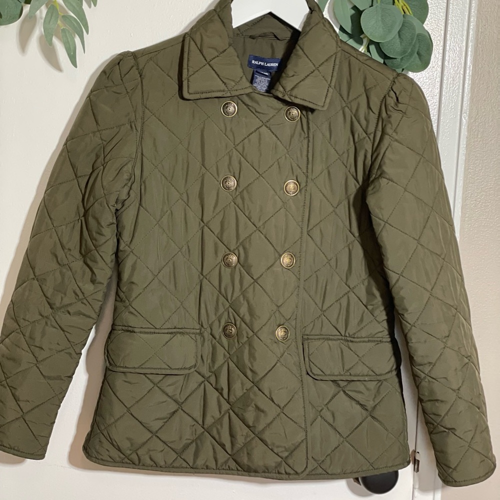 RALPH LAUREN GIRLS Light Quilted Puffer Jacket SIZE 12/14 LARGE